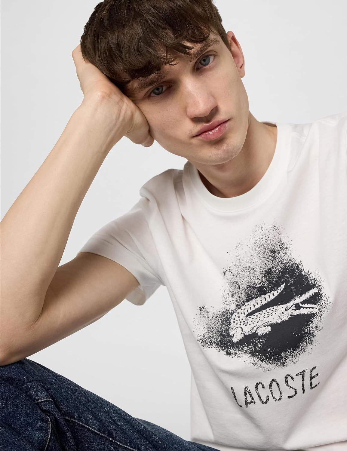image:imageLacoste Mens Ultra Dry Graphic TShirtWhite