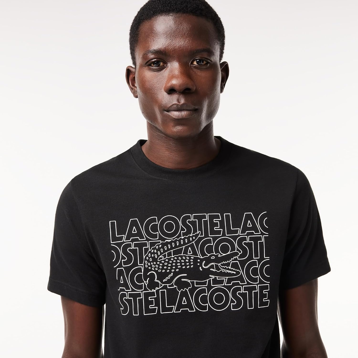 image:imageLacoste Mens Ultra Dry Printed TShirtBlack