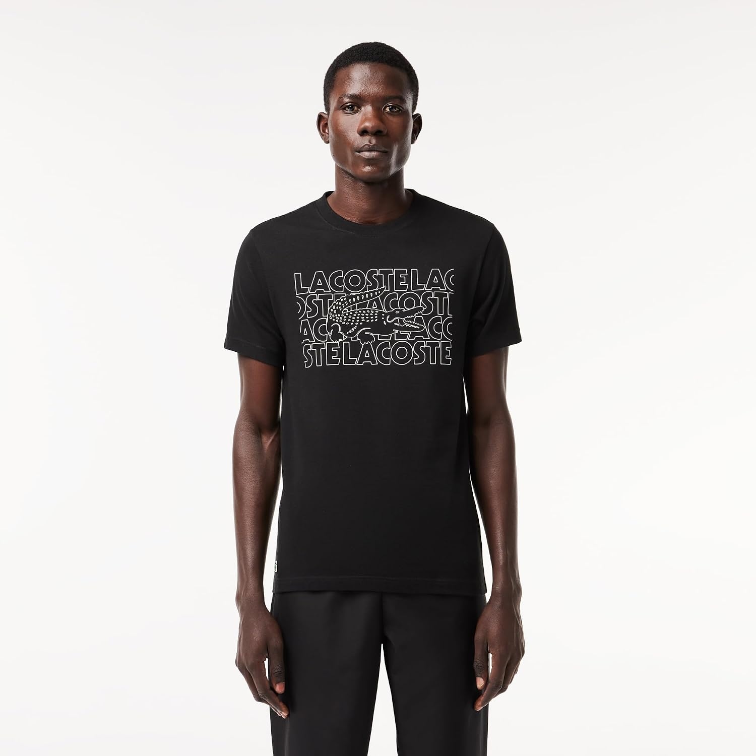image:imageLacoste Mens Ultra Dry Printed TShirtBlack