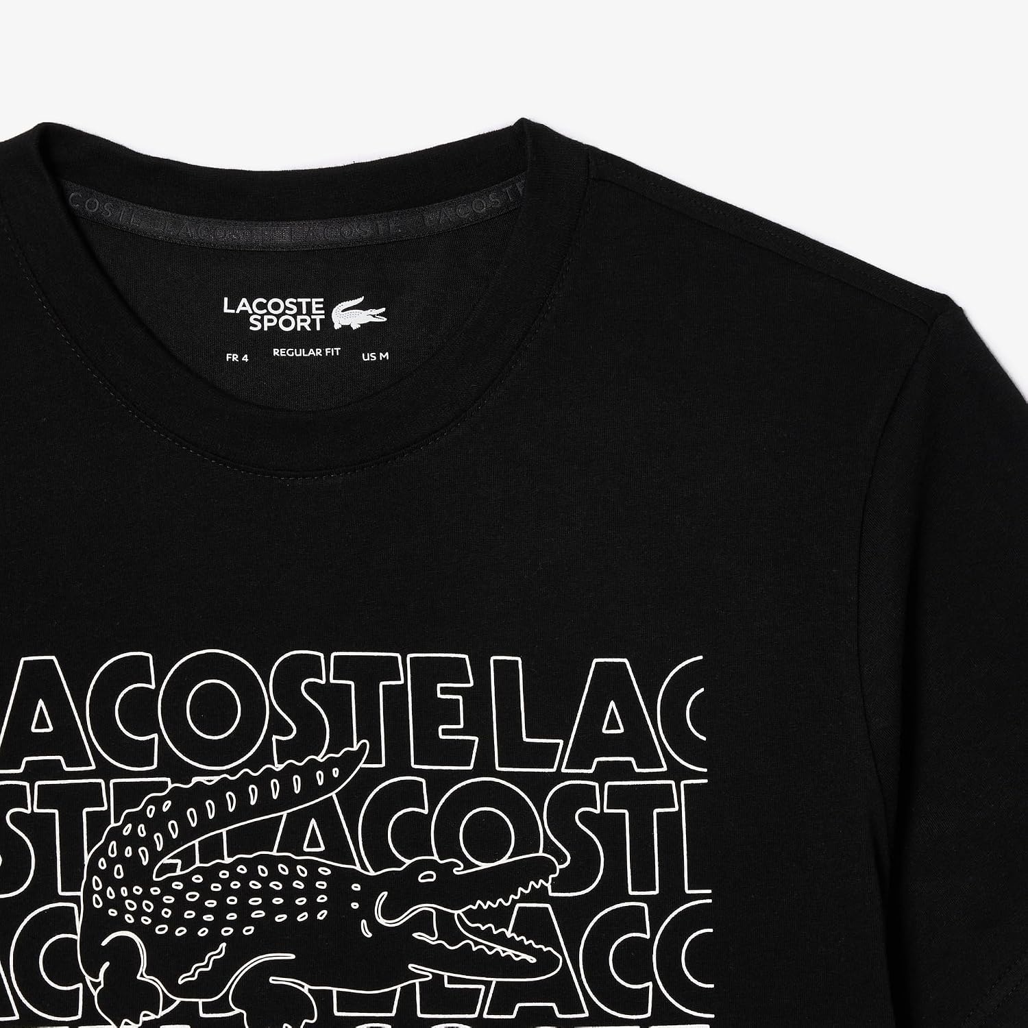 image:imageLacoste Mens Ultra Dry Printed TShirtBlack