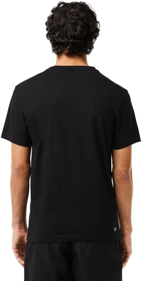 image:imageLacoste Mens Ultra Dry Printed TShirtBlackWhite