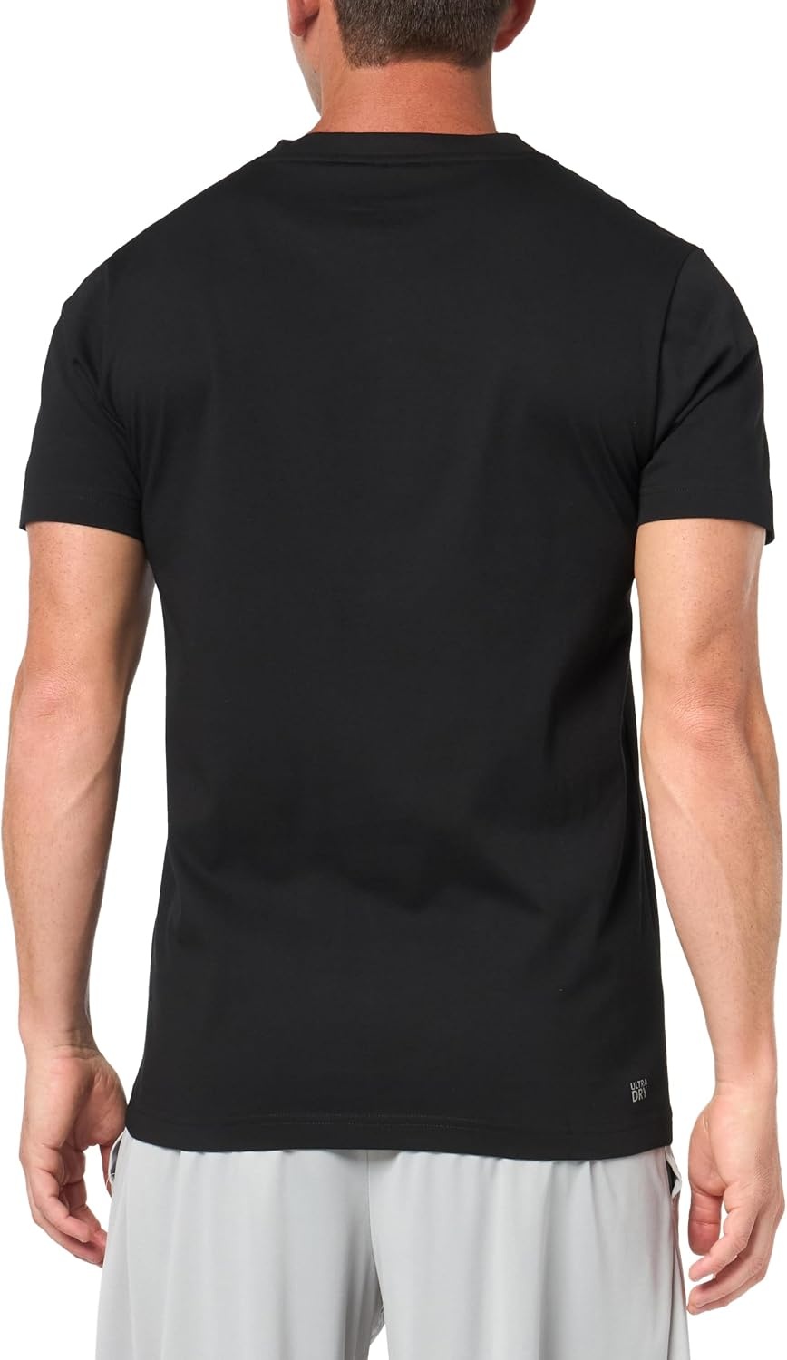 image:imageLacoste Mens Ultra Dry Printed TShirtBlackWhite