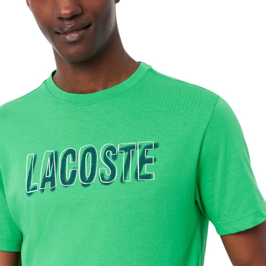 image:imageLacoste Mens Ultra Dry Printed TShirtBright Green Lacoste Print