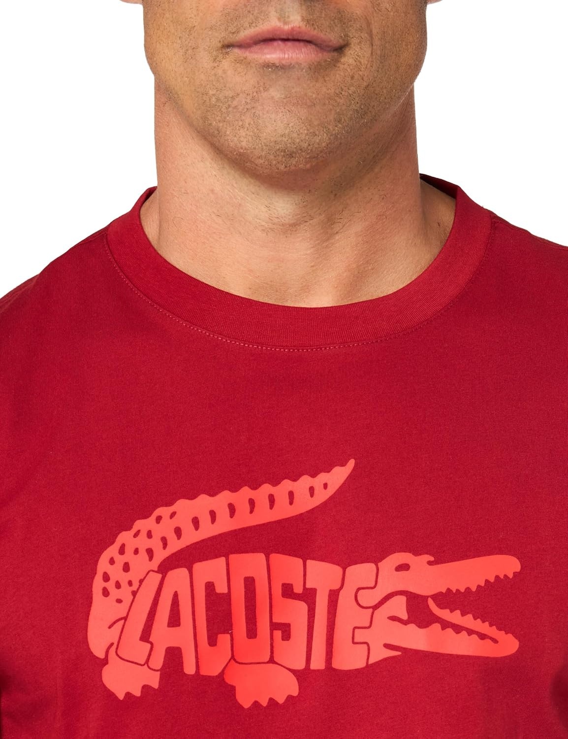 image:imageLacoste Mens Ultra Dry Printed TShirtOraRedcurrant Bush