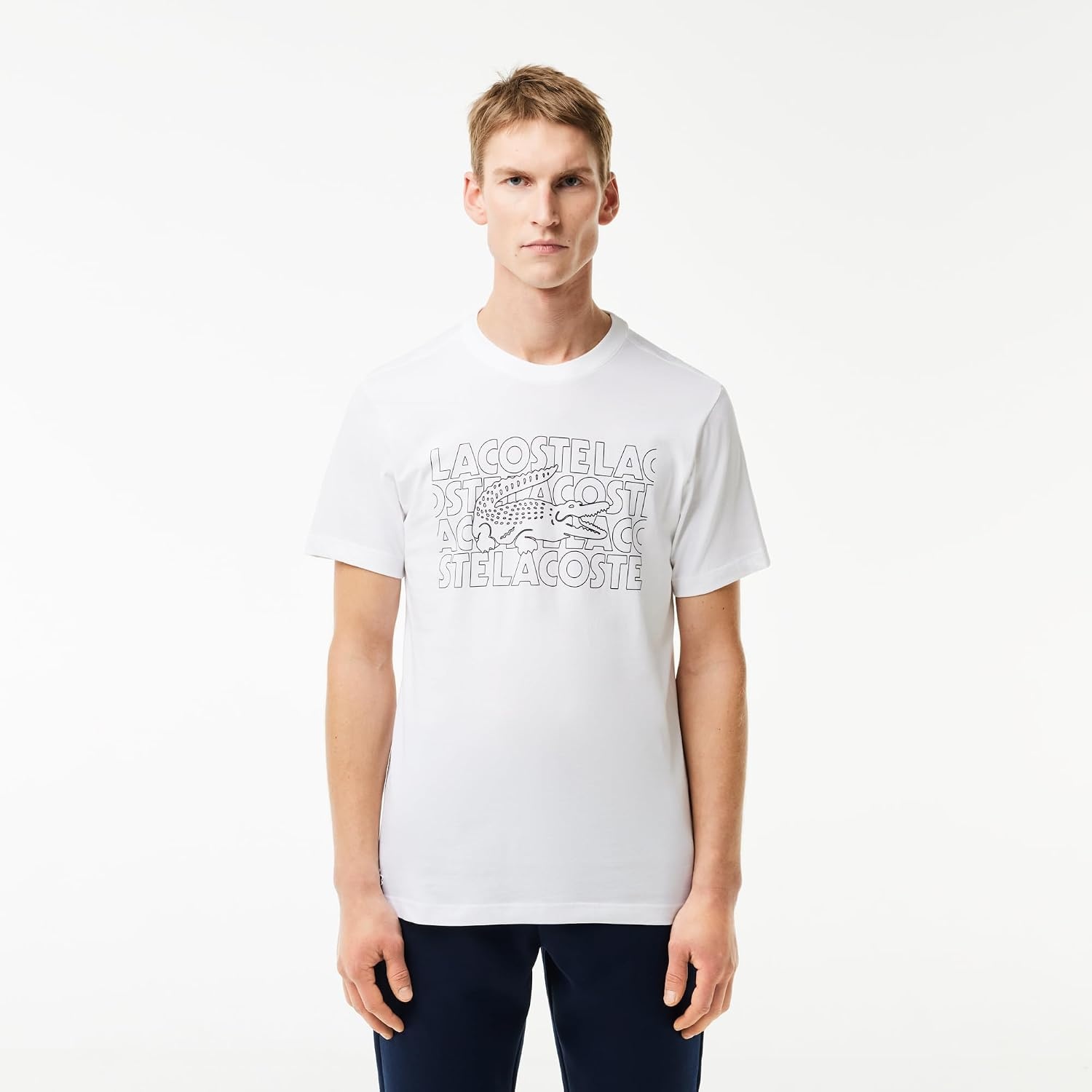 image:imageLacoste Mens Ultra Dry Printed TShirtWhite