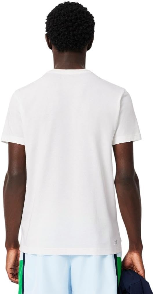 image:imageLacoste Mens Ultra Dry Printed TShirtWhite Lacoste Print