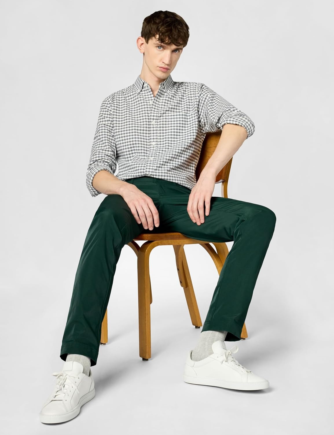 image:imageLacoste Mens Ultra Dry Slim Fit Golf PantsForest Green