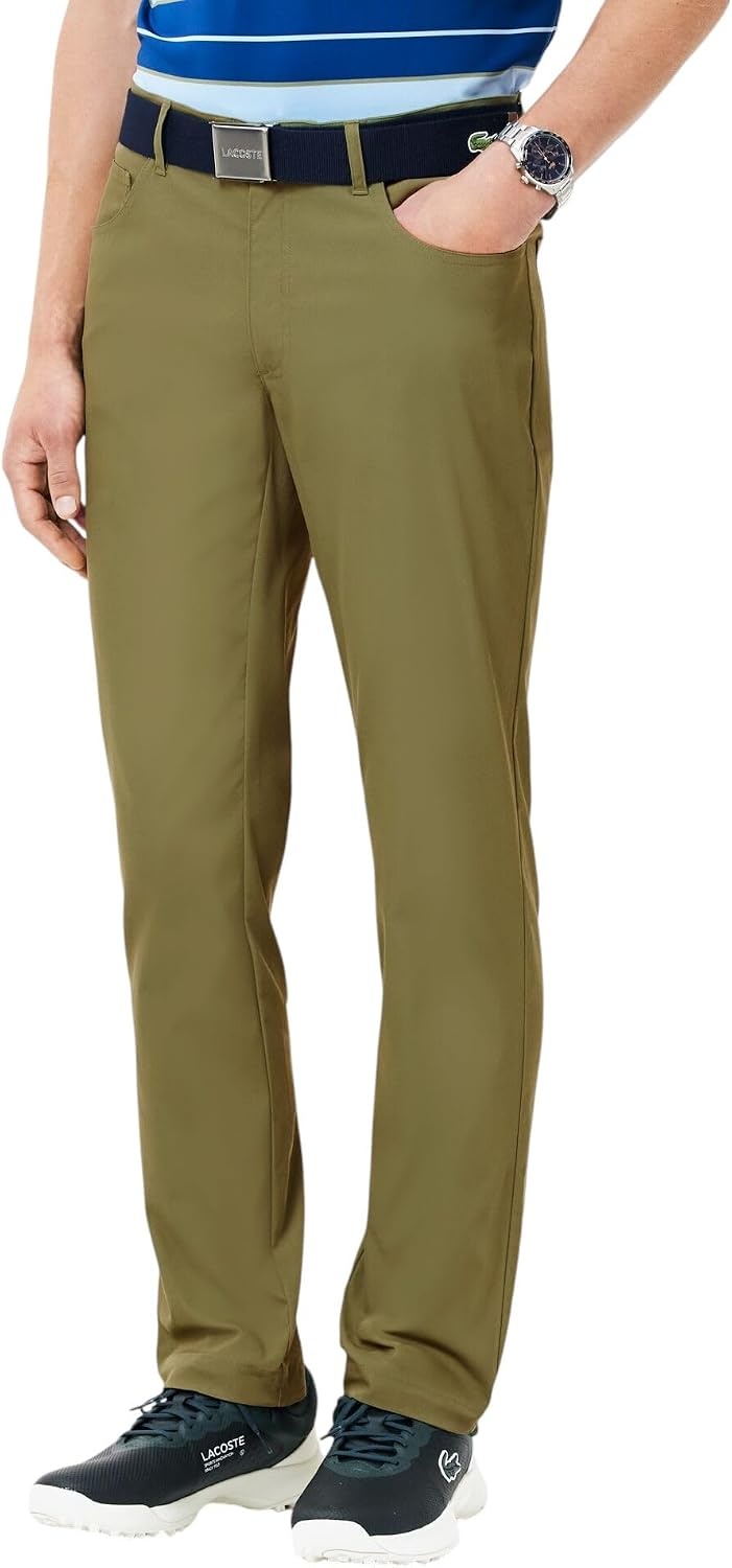image:imageLacoste Mens Ultra Dry Slim Fit Golf PantsKhaki