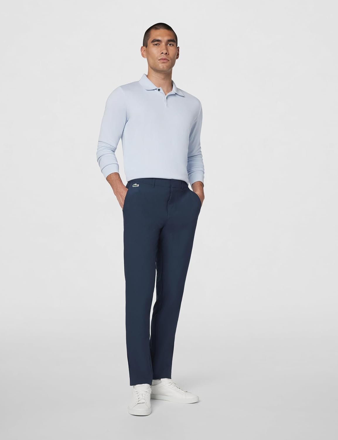 image:imageLacoste Mens Ultra Dry Slim Fit Golf PantsNavy Blue