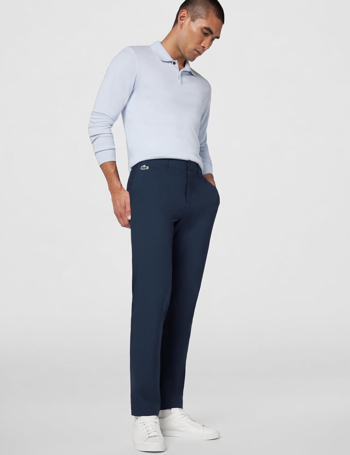 image:imageLacoste Mens Ultra Dry Slim Fit Golf PantsNavy Blue