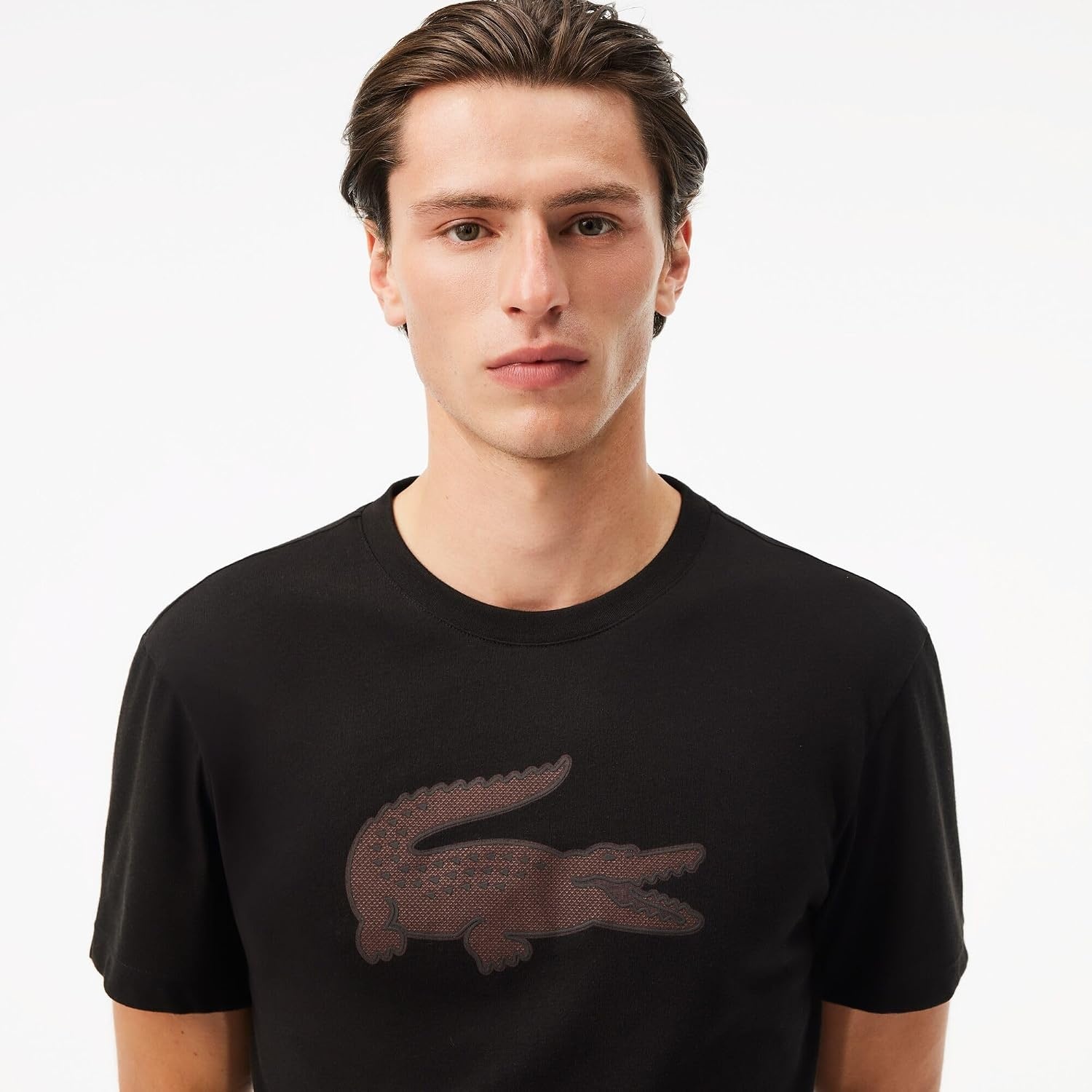 image:imageLacoste Mens Ultra Dry XXL Logo Sport TshirtBlackExpresso