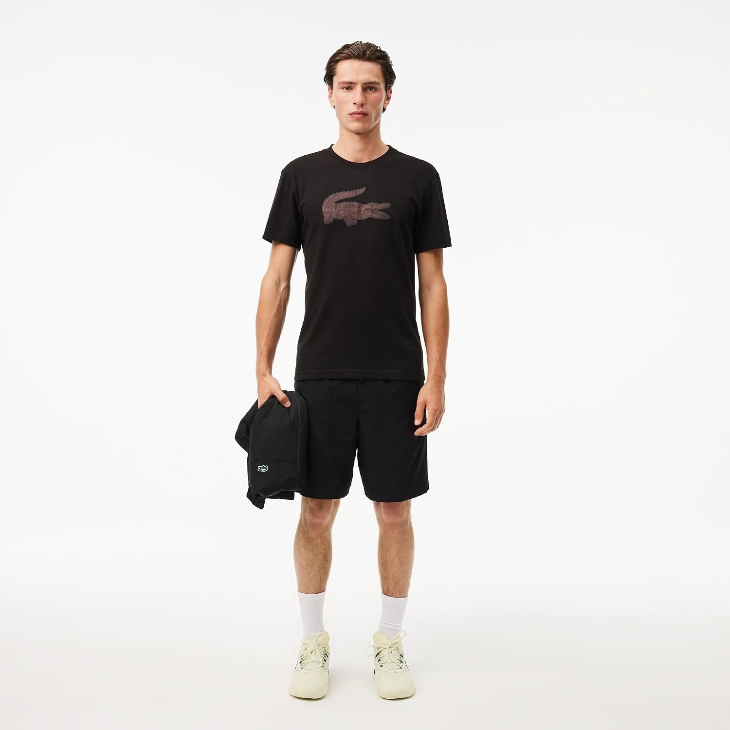 image:imageLacoste Mens Ultra Dry XXL Logo Sport TshirtBlackExpresso