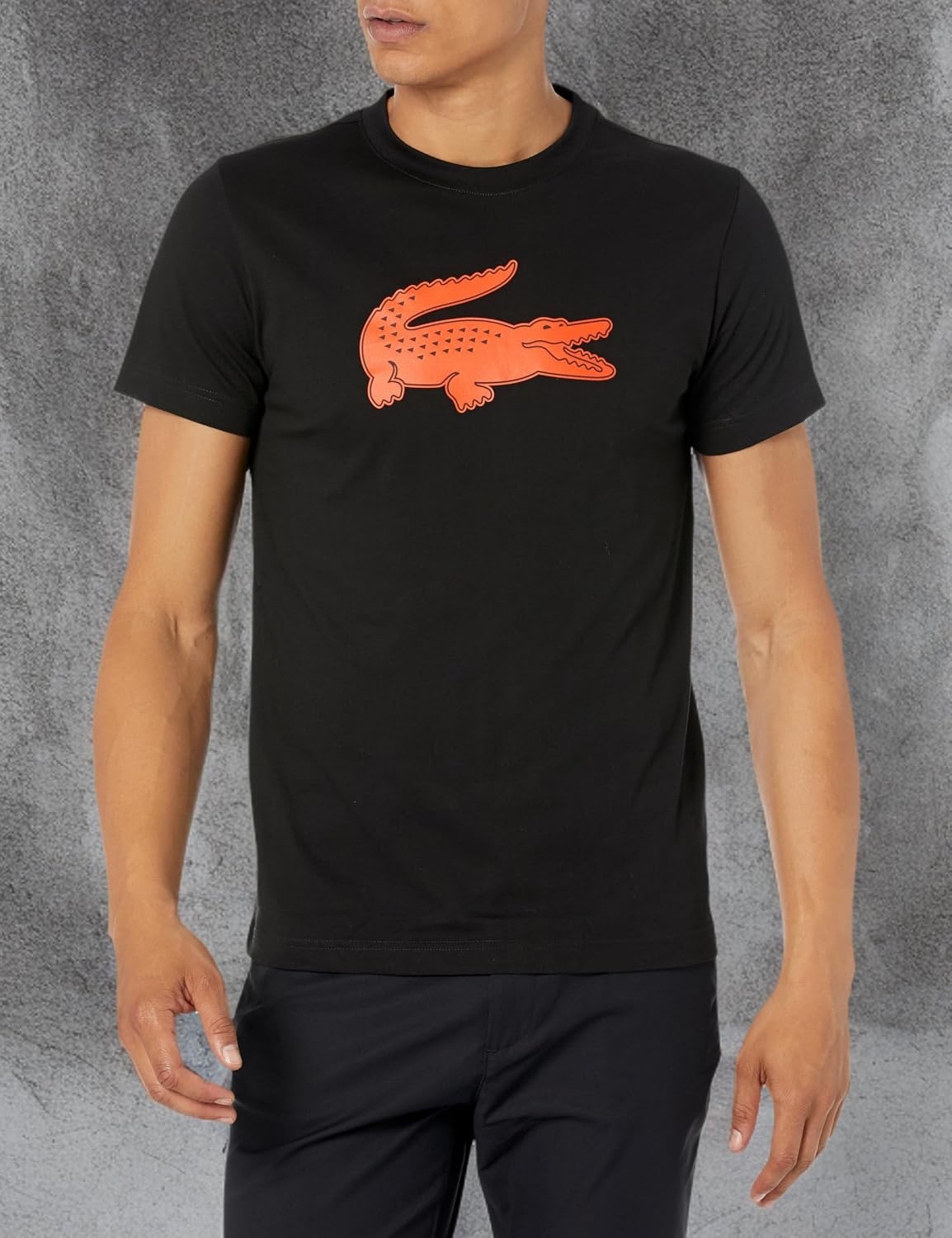 image:imageLacoste Mens Ultra Dry XXL Logo Sport TshirtBlackSunrise
