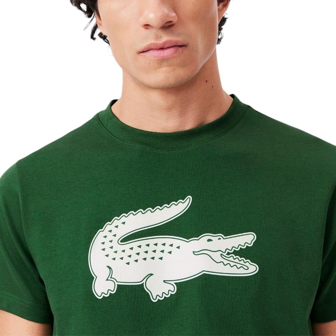 image:imageLacoste Mens Ultra Dry XXL Logo Sport TshirtGreenFlour