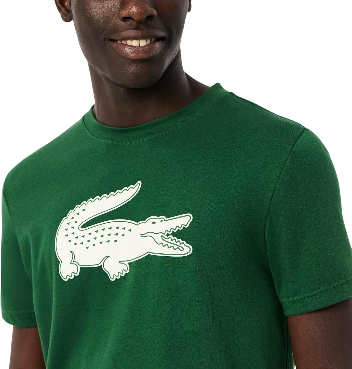 image:imageLacoste Mens Ultra Dry XXL Logo Sport TshirtGreenFlour