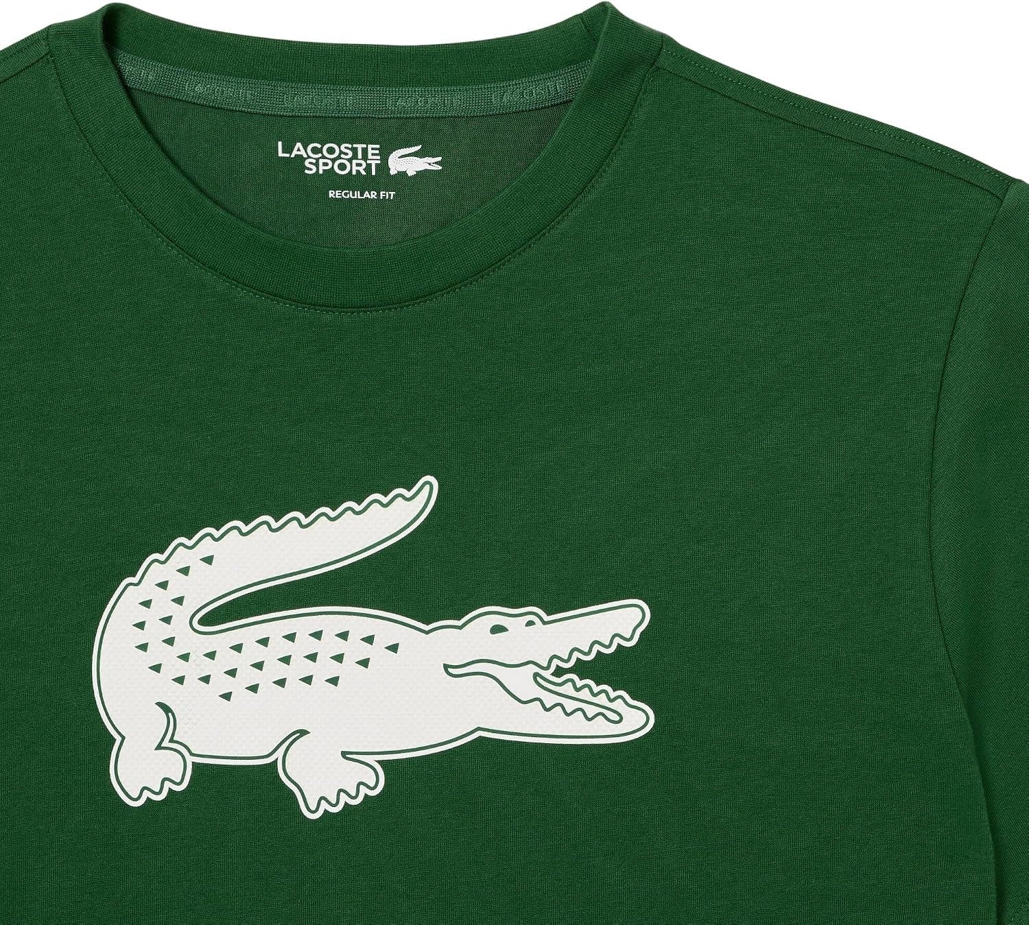 image:imageLacoste Mens Ultra Dry XXL Logo Sport TshirtGreenFlour