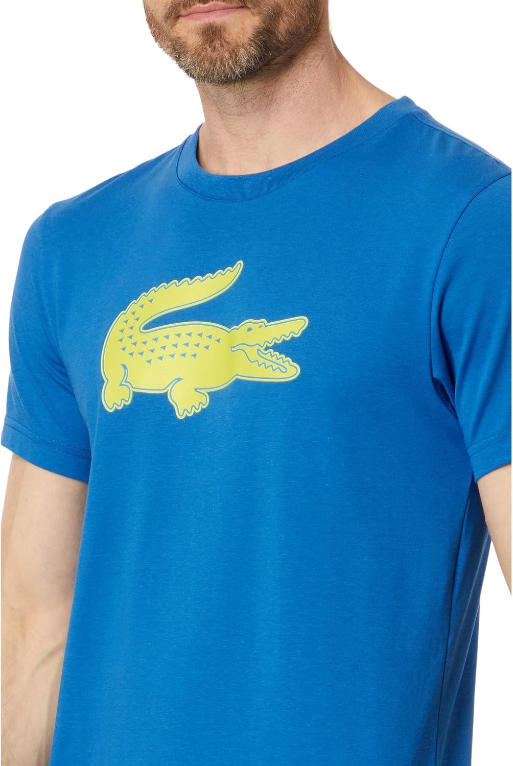 image:imageLacoste Mens Ultra Dry XXL Logo Sport TshirtKingdomElectric Yellow