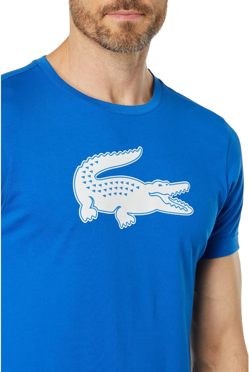 image:imageLacoste Mens Ultra Dry XXL Logo Sport TshirtMarinaWhite