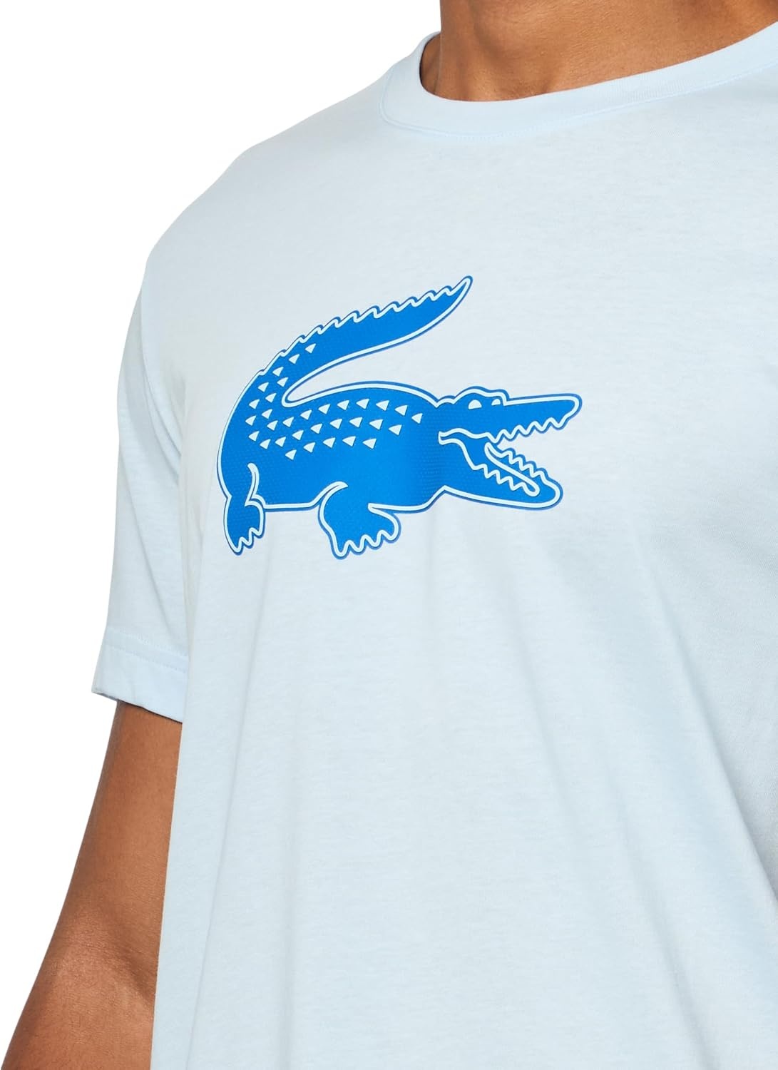 image:imageLacoste Mens Ultra Dry XXL Logo Sport TshirtRill BlueGipsy Blue