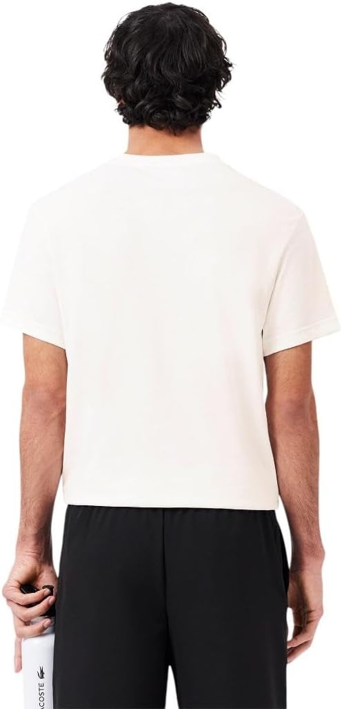 image:imageLacoste Mens Ultra Dry XXL Logo Sport TshirtWhiteBlack
