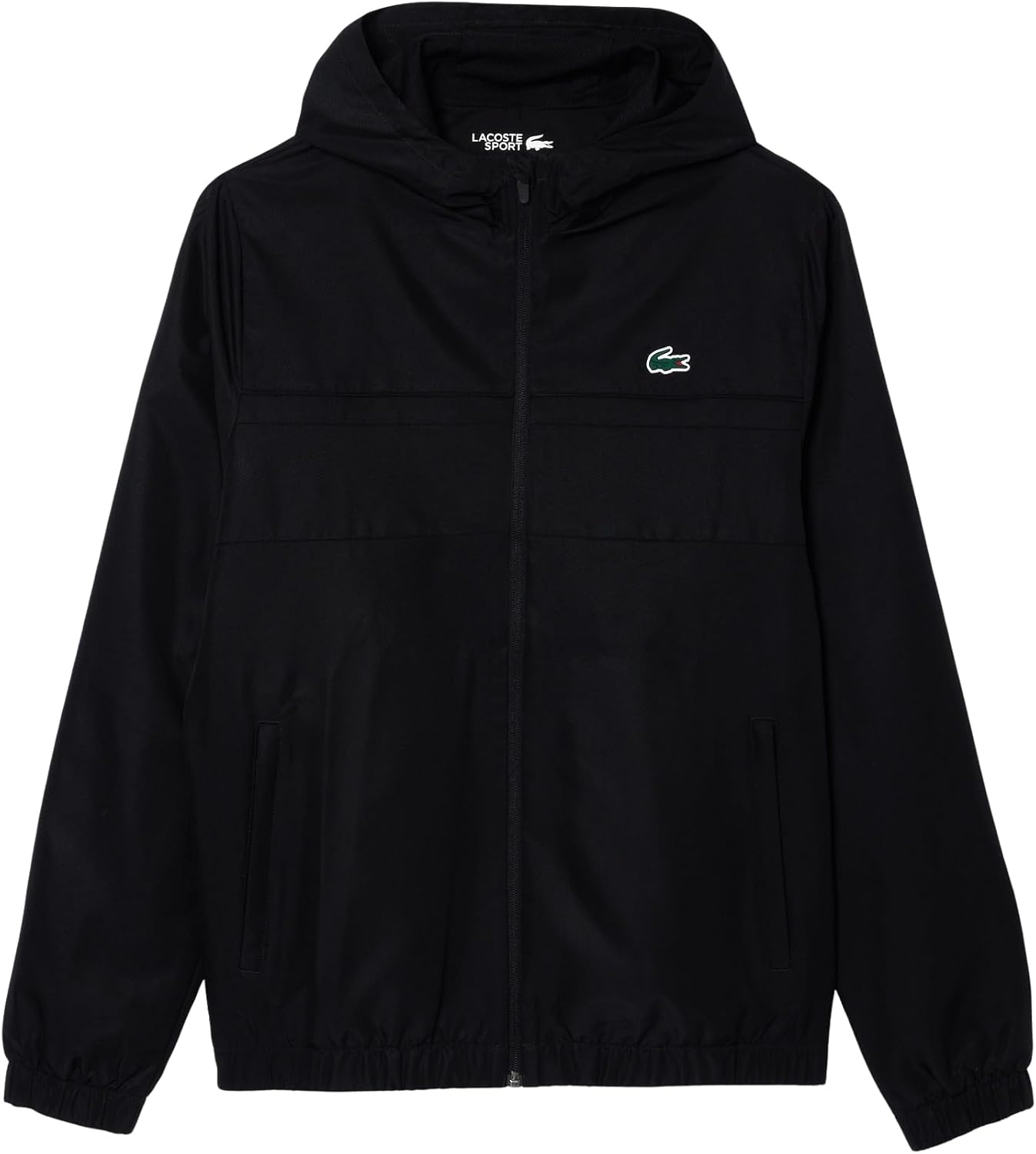 image:imageLacoste Mens WaterRepellent Sport Track JacketBlackBlackBlack