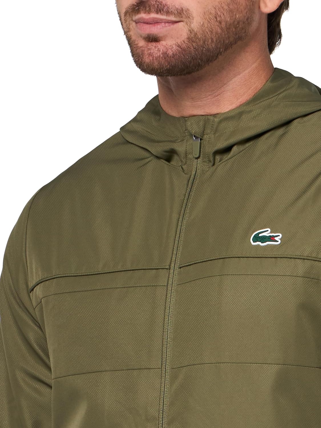 image:imageLacoste Mens WaterRepellent Sport Track JacketOliveOliveOlive