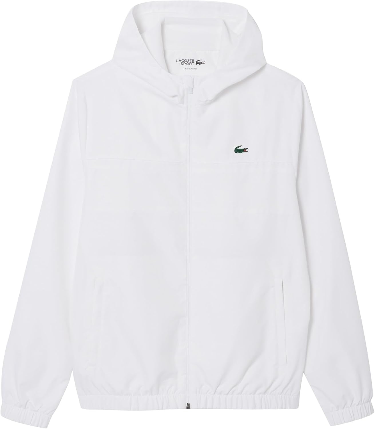 image:imageLacoste Mens WaterRepellent Sport Track JacketWhiteWhiteWhite