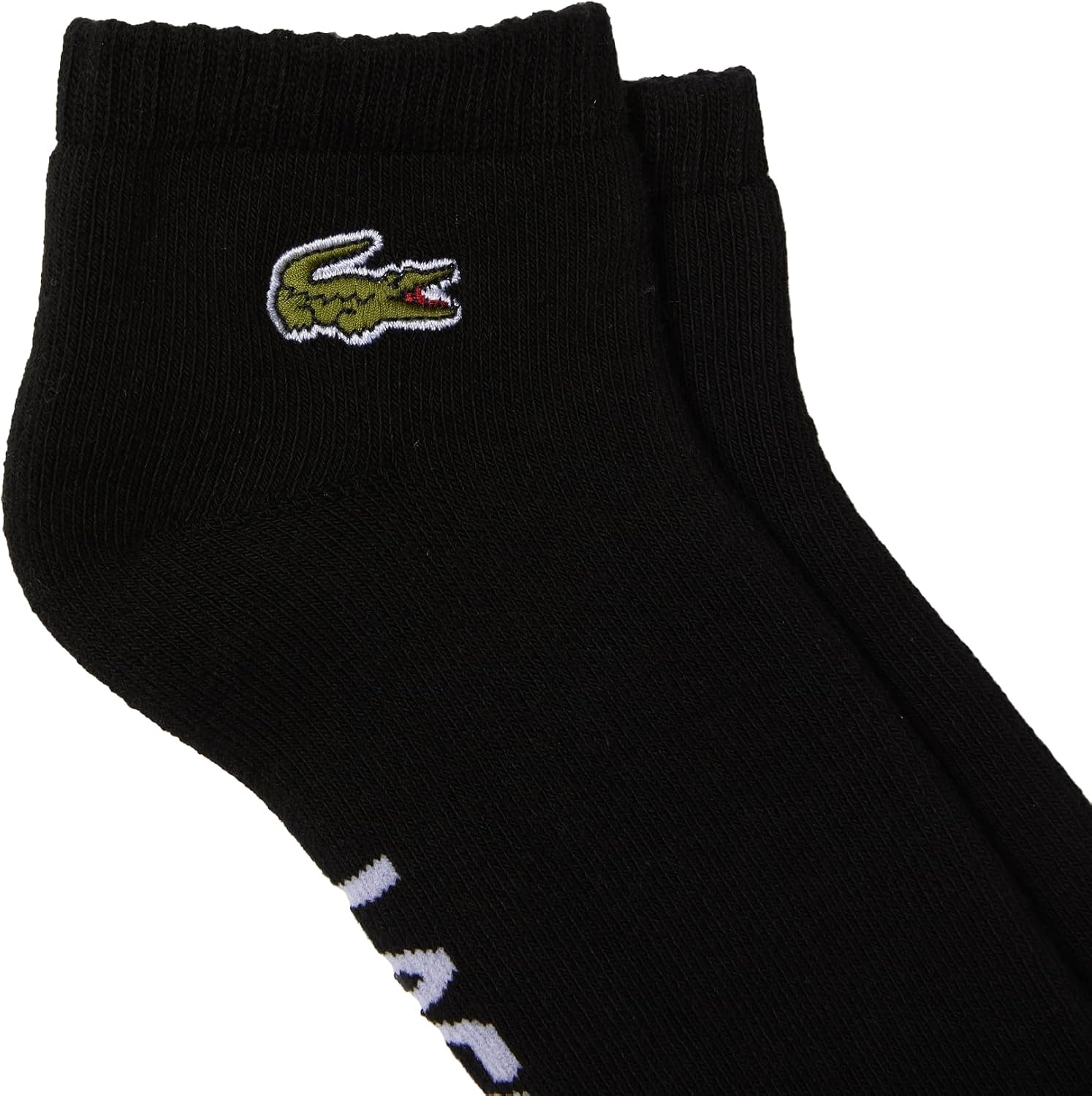 image:imageLacoste Unisex Adult Graphic Ankle SocksBlack White