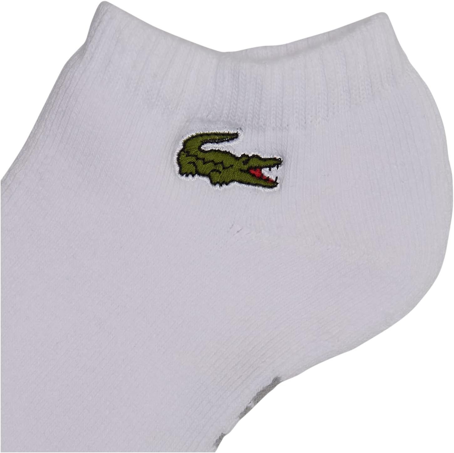 image:imageLacoste Unisex Adult Graphic Ankle SocksWhite Grey Chine