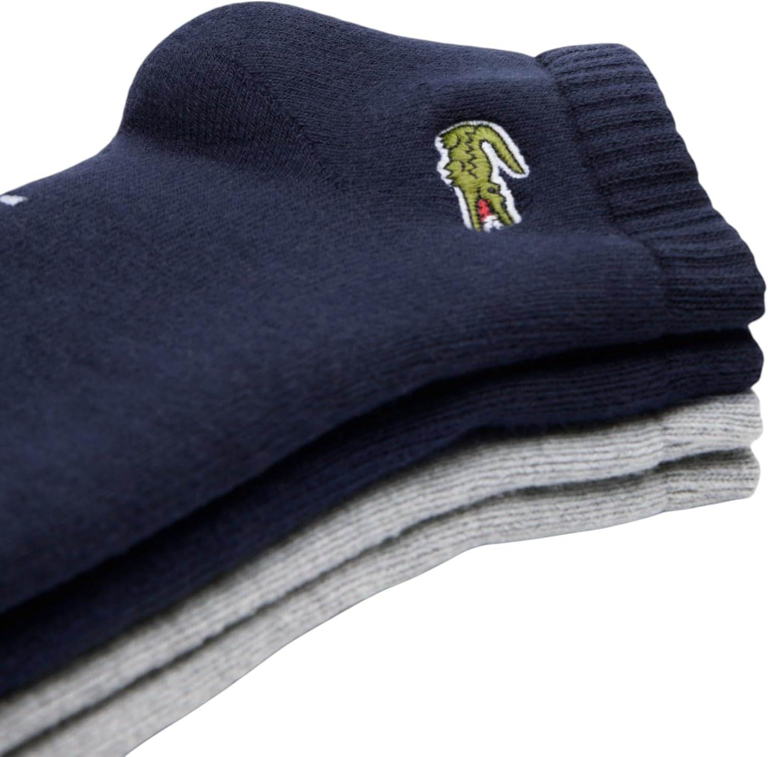 image:imageLacoste Unisex Sport 2Pack Jersey Cotton SocksNavy Blue Grey Chine