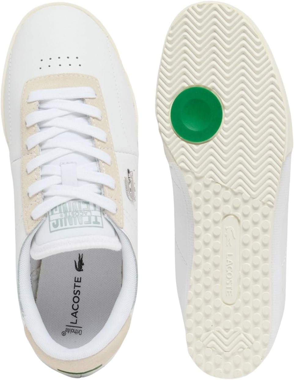 image:imageLacoste Womens Aura Leather SneakersWhiteOff White
