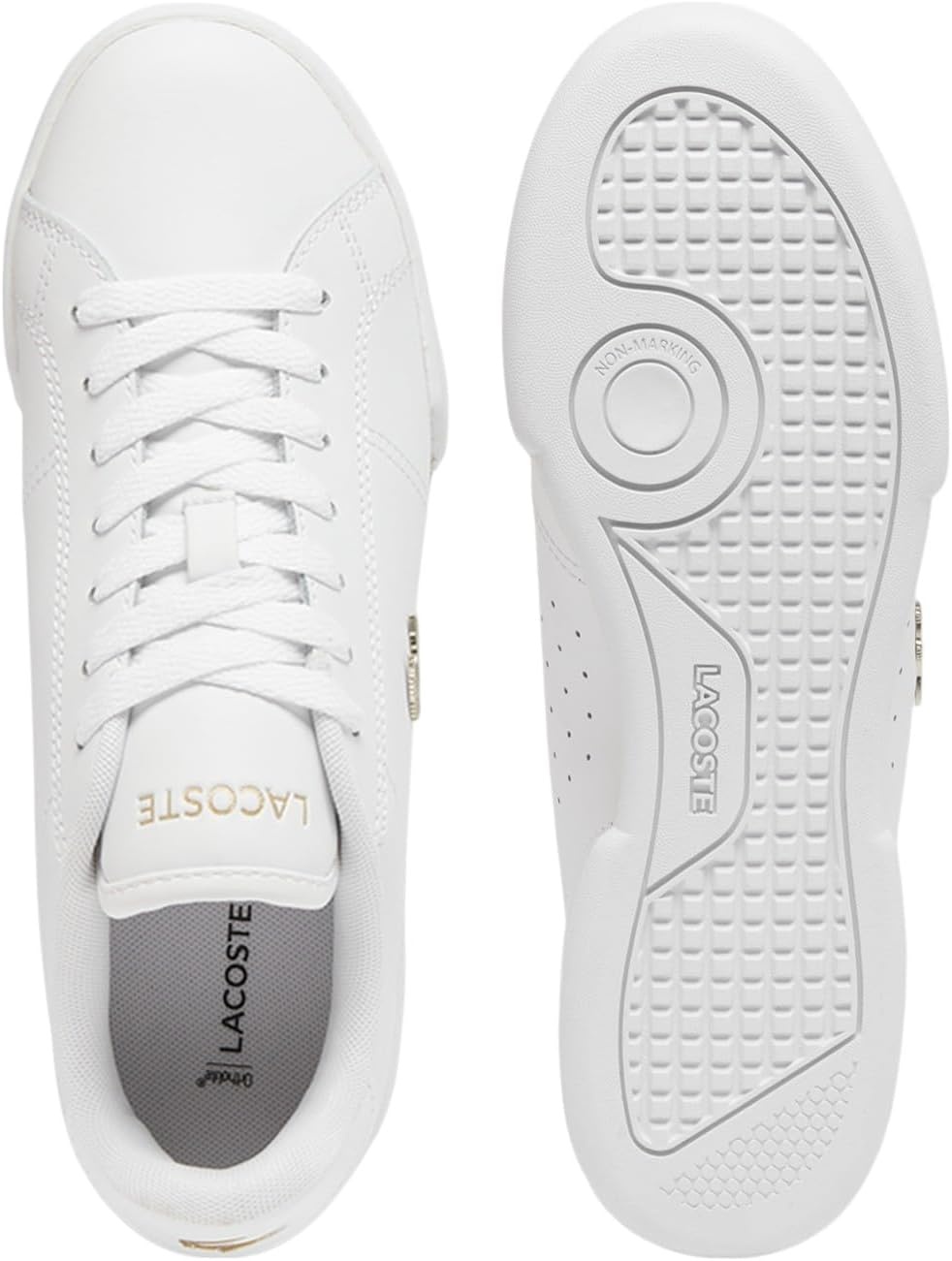 image:imageLacoste Womens Carnaby Cup SneakerWhiteGold