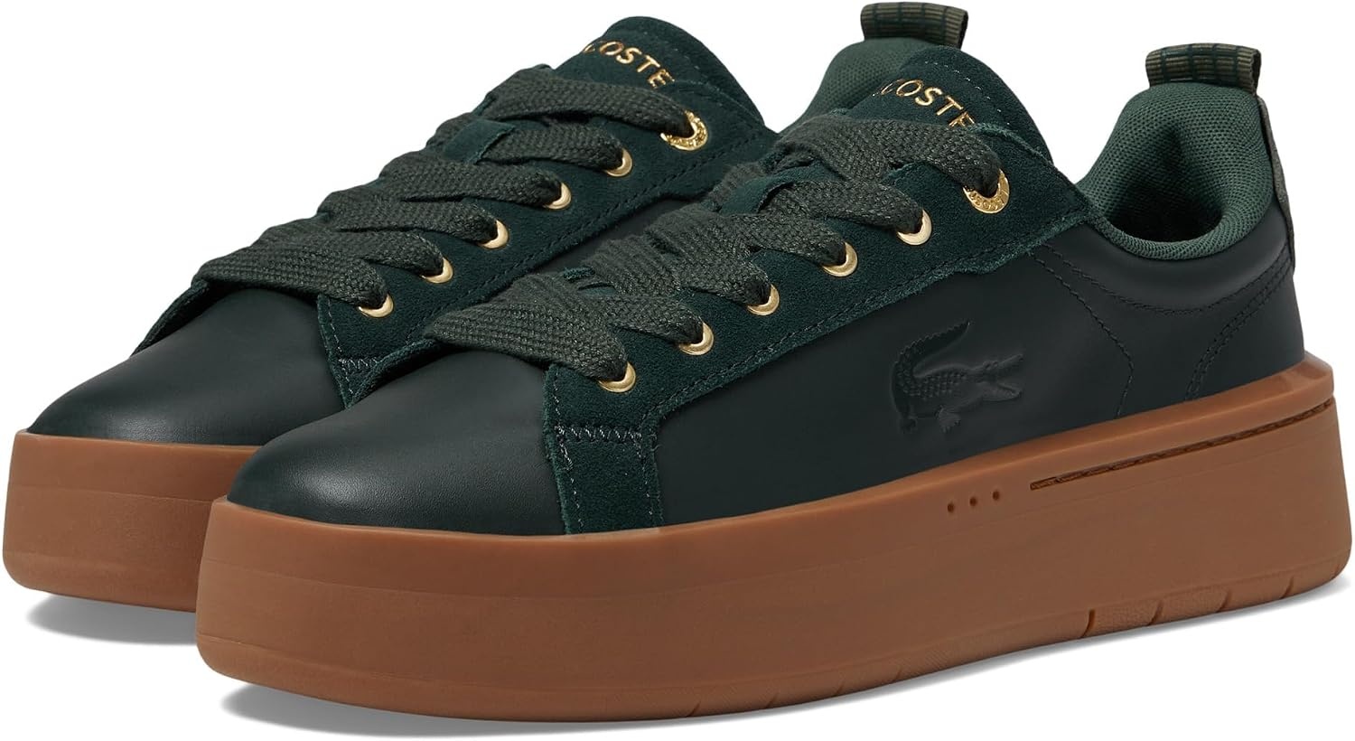 image:imageLacoste Womens Carnaby Platform SneakersDark GreenGum