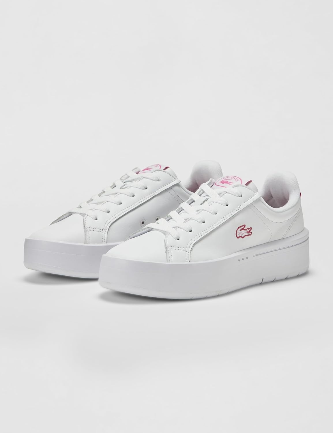 image:imageLacoste Womens Carnaby Platform SneakersWhitePink