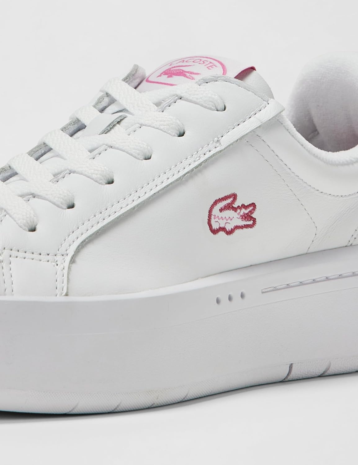 image:imageLacoste Womens Carnaby Platform SneakersWhitePink