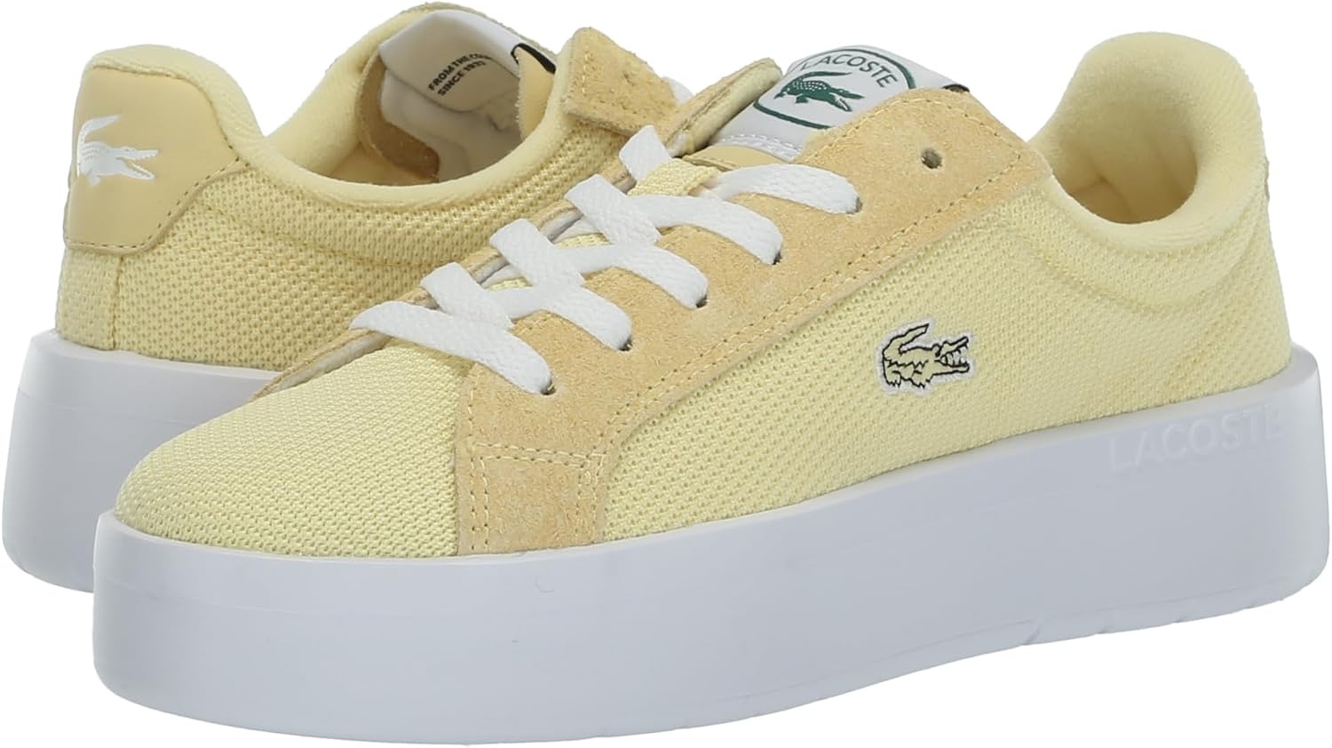 image:imageLacoste Womens Carnaby Platform SneakersYellowWhite