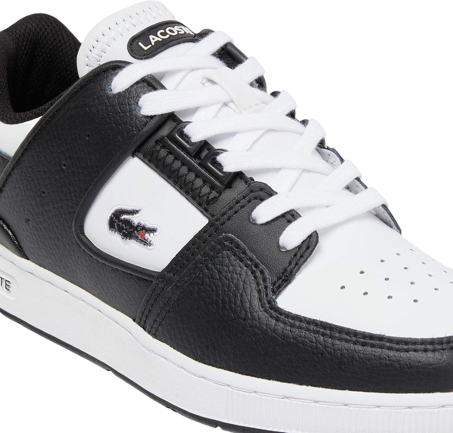 image:imageLacoste Womens Court Cage Leather SneakersBlackWhite