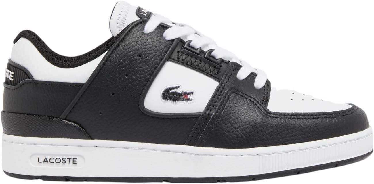 image:imageLacoste Womens Court Cage Leather SneakersBlackWhite