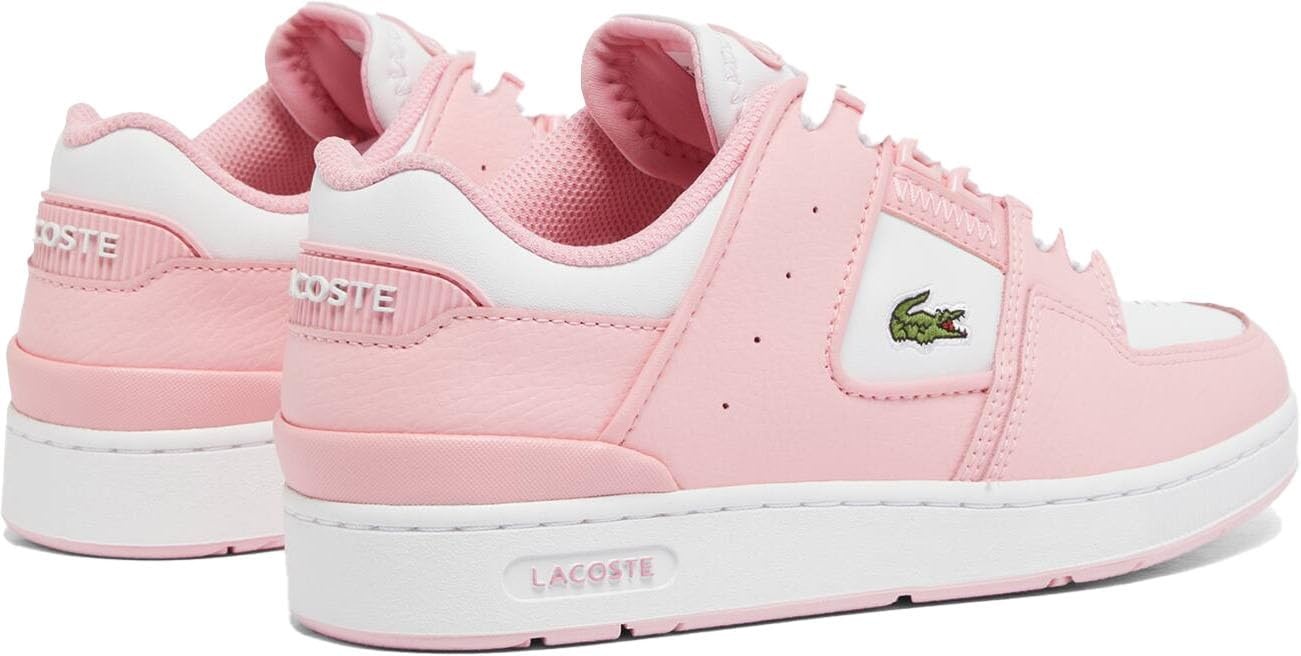 image:imageLacoste Womens Court Cage Leather SneakersLight Pink White