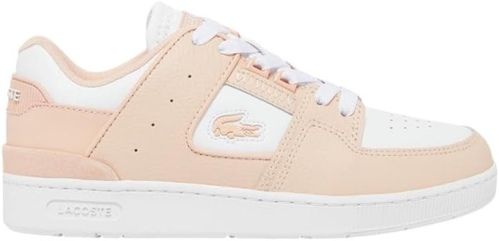 image:imageLacoste Womens Court Cage Leather SneakersLight PinkWhite