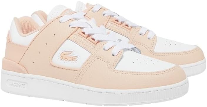 image:imageLacoste Womens Court Cage Leather SneakersLight PinkWhite