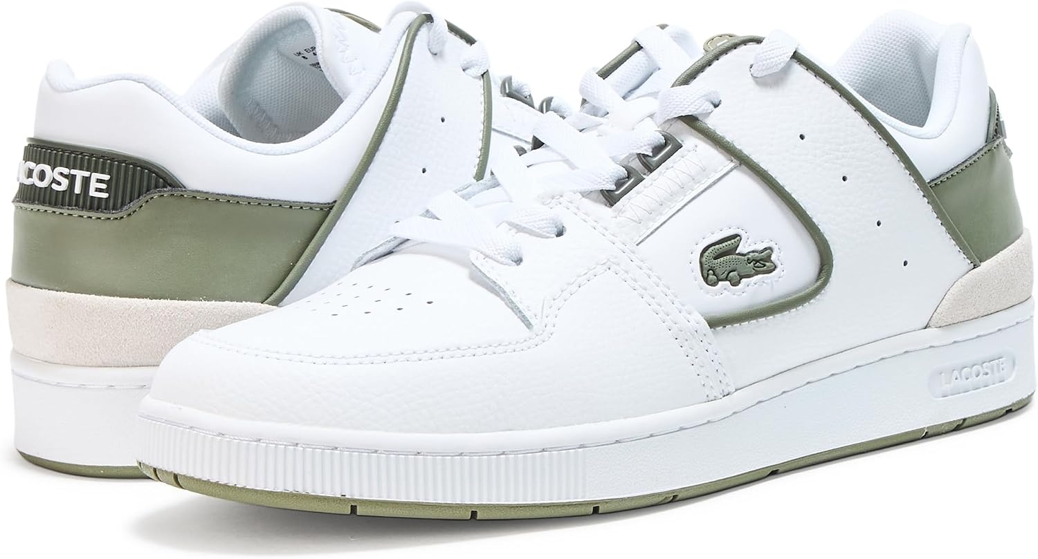 image:imageLacoste Womens Court Cage Leather SneakersWhite Khaki
