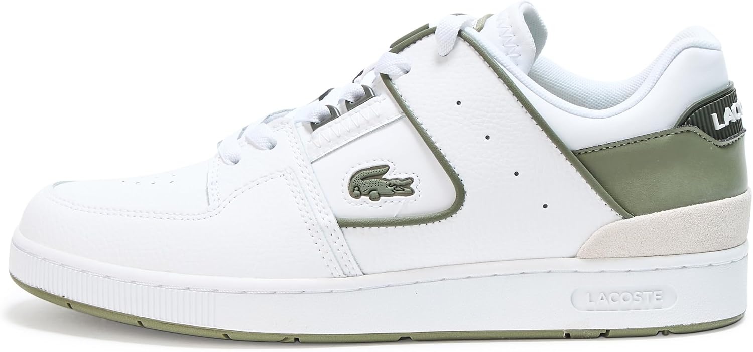 image:imageLacoste Womens Court Cage Leather SneakersWhite Khaki