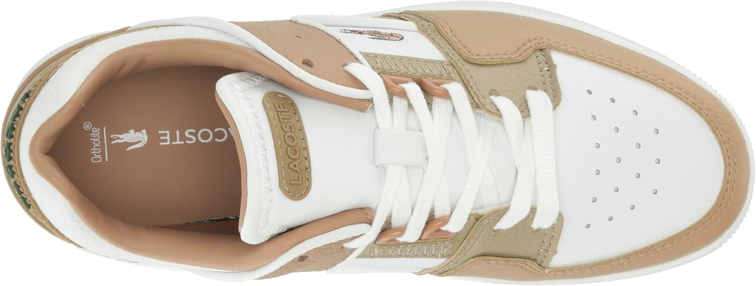 image:imageLacoste Womens Court Cage Leather SneakersWhiteBrown