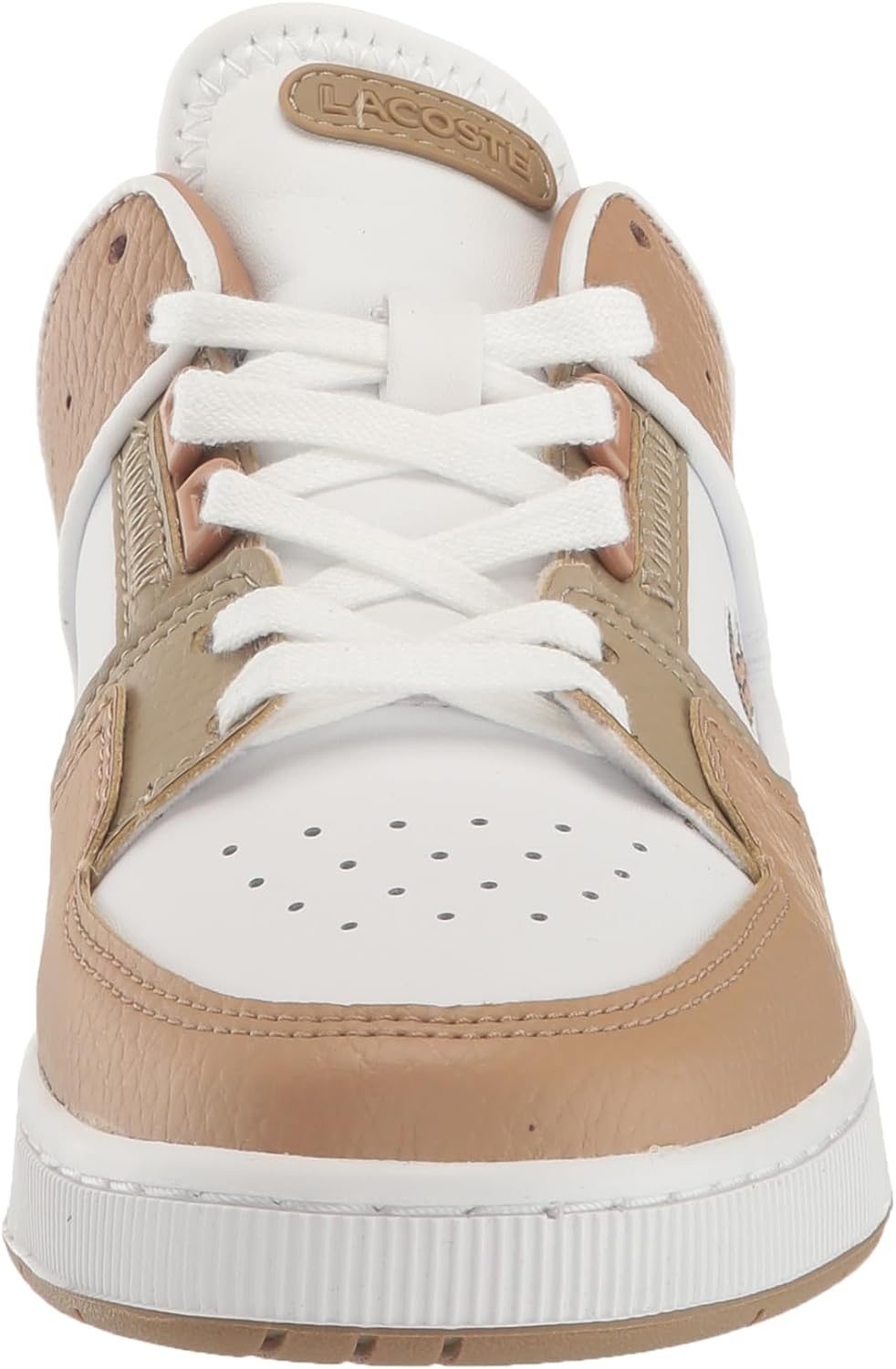 image:imageLacoste Womens Court Cage Leather SneakersWhiteBrown