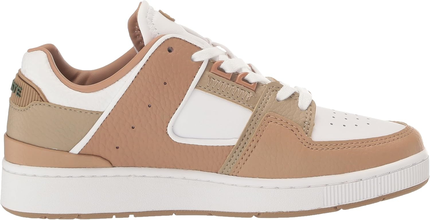 image:imageLacoste Womens Court Cage Leather SneakersWhiteBrown