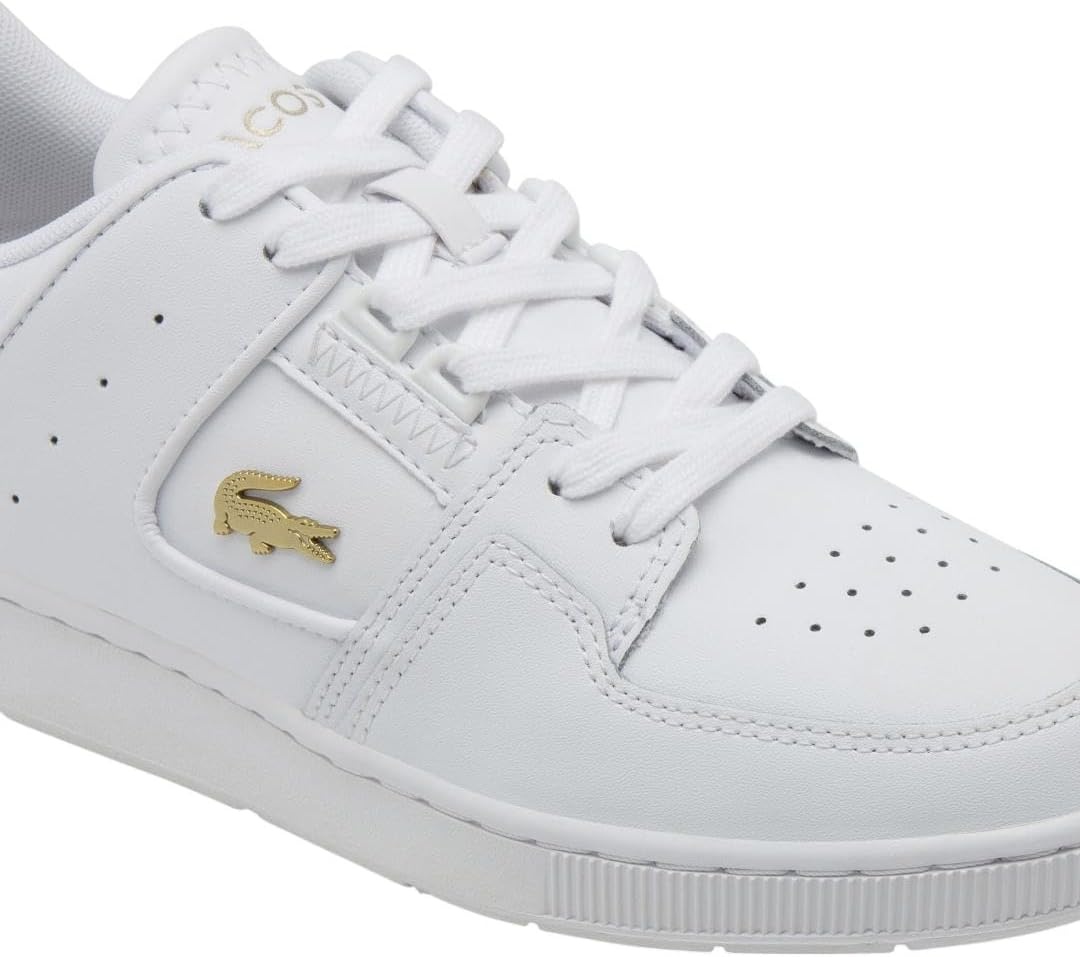 image:imageLacoste Womens Court Cage Leather SneakersWhiteGold