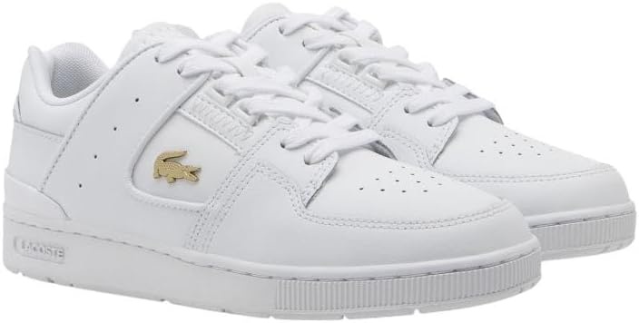 image:imageLacoste Womens Court Cage Leather SneakersWhiteGold