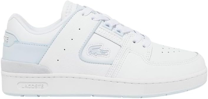 image:imageLacoste Womens Court Cage Leather SneakersWhiteLight Blue