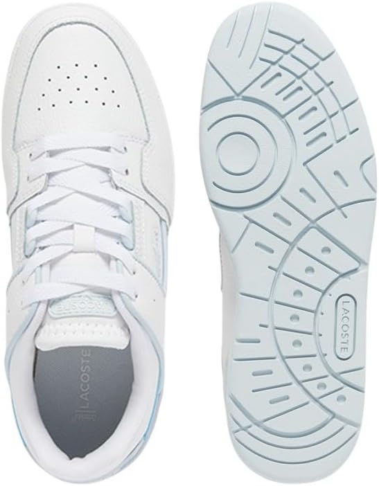 image:imageLacoste Womens Court Cage Leather SneakersWhiteLight Blue